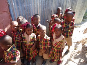 Children at St. Michel School, Saltadere, Haiti